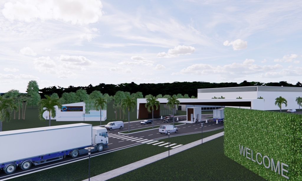 render buildings, street and cars